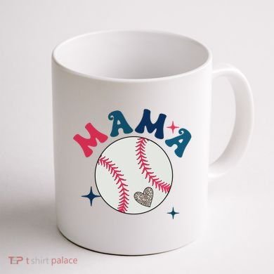 Baseball Mama Coffee Mug back