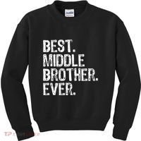 Best Middle Brother Ever Funny Kids Sweatshirt thumb 0