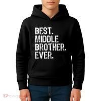 Best Middle Brother Ever Funny Kids Hoodie thumb 4