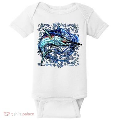 Blue Marlin Baby Bodysuit