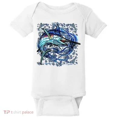Blue Marlin Baby Bodysuit