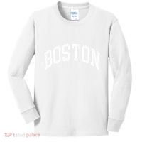 Boston Massachusetts Kids Long Sleeve Shirt thumb 0