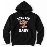 Bite Me Baby Funny Gingerbread Christmas Meme Hoodie thumb 0