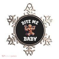 Bite Me Baby Funny Gingerbread Christmas Meme Ornament thumb 0
