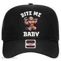 Bite Me Baby Funny Gingerbread Christmas Meme Hat thumb 0