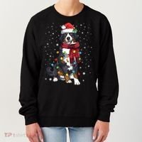 Bernese Mountain Christmas Tree Lights Dog Lover Xmas Women's Sweatshirt thumb 0