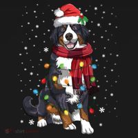 Bernese Mountain Christmas Tree Lights Dog Lover Xmas Women's Tank Top thumb 5