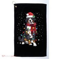 Bernese Mountain Christmas Tree Lights Dog Lover Xmas Golf Towel thumb 0