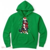 Bernese Mountain Christmas Tree Lights Dog Lover Xmas Hoodie thumb 0