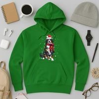 Bernese Mountain Christmas Tree Lights Dog Lover Xmas Hoodie thumb 3