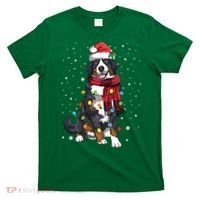 Bernese Mountain Christmas Tree Lights Dog Lover Xmas T-Shirt thumb 0