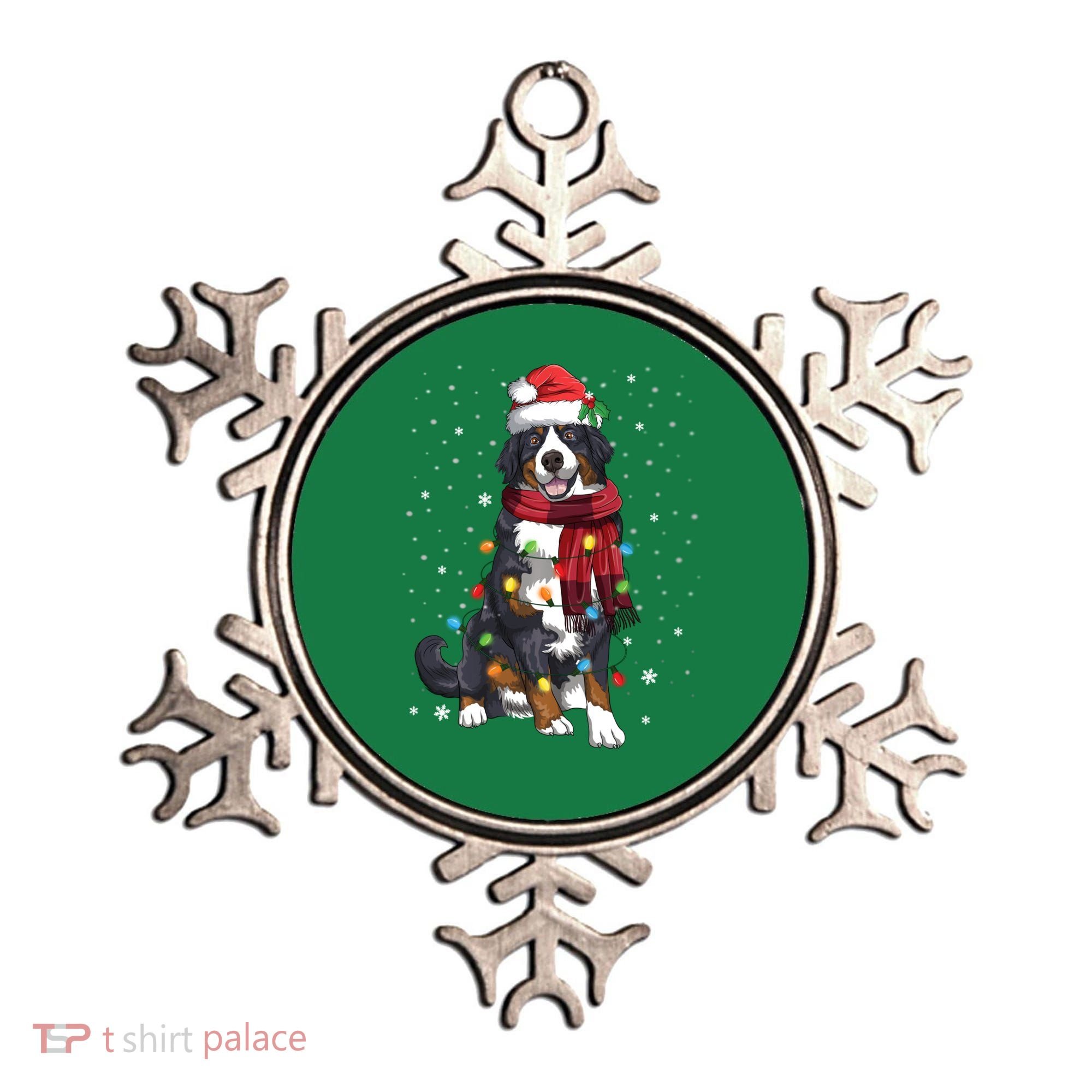 Bernese Mountain Christmas Tree Lights Dog Lover Xmas Ornament