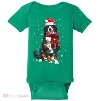 Bernese Mountain Christmas Tree Lights Dog Lover Xmas Baby Bodysuit thumb 0