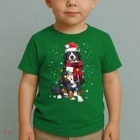 Bernese Mountain Christmas Tree Lights Dog Lover Xmas Toddler T-Shirt thumb 2