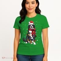 Bernese Mountain Christmas Tree Lights Dog Lover Xmas Women's T-Shirt thumb 4