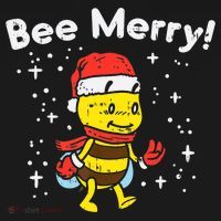 Bee Merry Cute Christmas Winter Holidays Pajama Pun Doggie Tank thumb 4