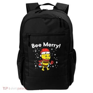 Bee Merry Cute Christmas Winter Holidays Pajama Pun Backpack