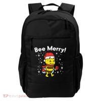 Bee Merry Cute Christmas Winter Holidays Pajama Pun Backpack thumb 0