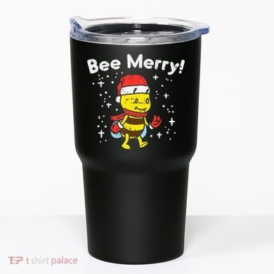 Bee Merry Cute Christmas Winter Holidays Pajama Pun Tumbler