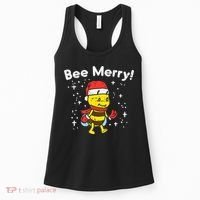 Bee Merry Cute Christmas Winter Holidays Pajama Pun Women's Tank Top thumb 0