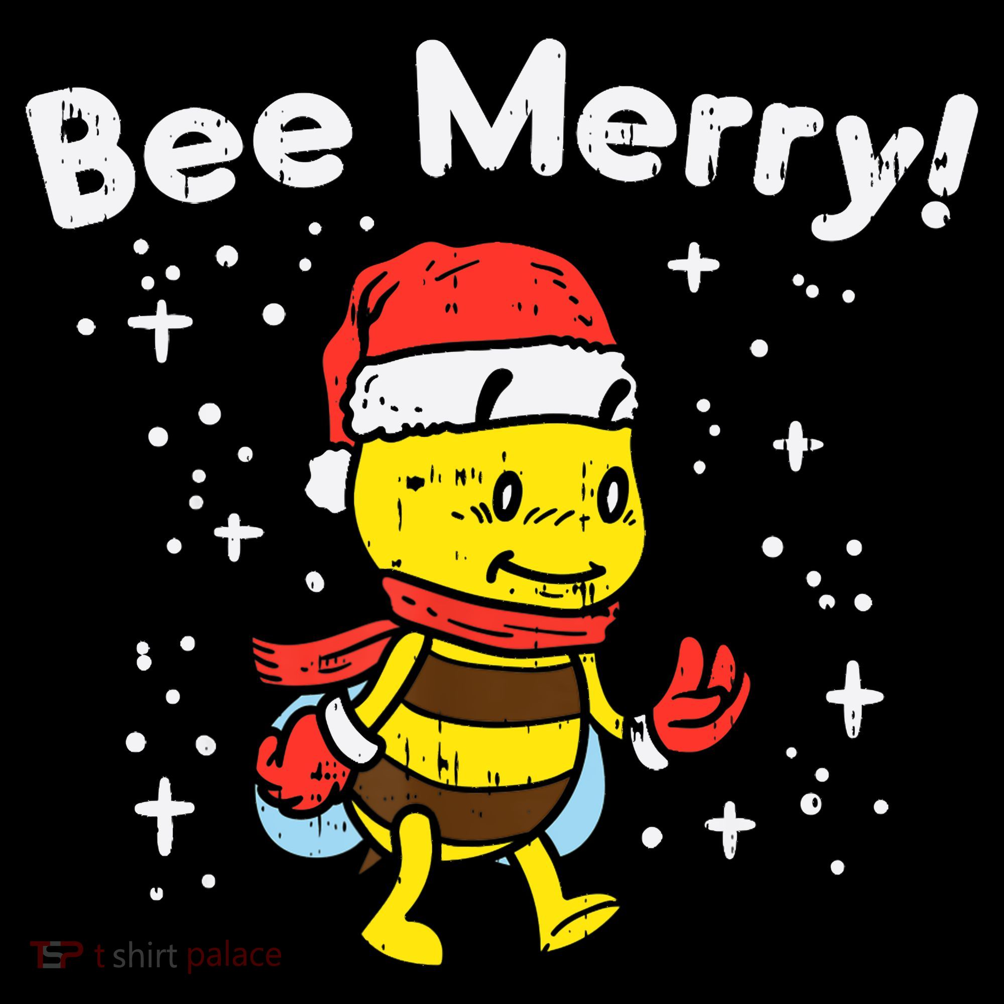 Bee Merry Cute Christmas Winter Holidays Pajama Pun Women's T-Shirt