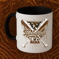 Baseball Mama Camo Baseball Home Plate Ice Cream Drip Mom Coffee Mug thumb 2