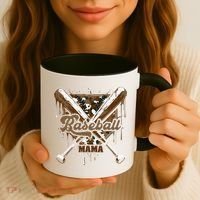 Baseball Mama Camo Baseball Home Plate Ice Cream Drip Mom Coffee Mug thumb 3