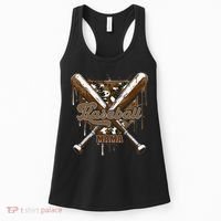 Baseball Mama Camo Baseball Home Plate Ice Cream Drip Mom Women's Tank Top thumb 0