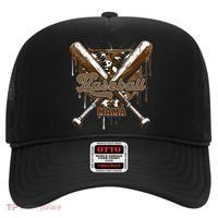 Baseball Mama Camo Baseball Home Plate Ice Cream Drip Mom Hat thumb 0