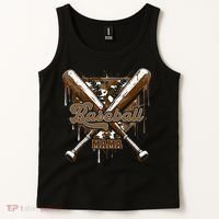 Baseball Mama Camo Baseball Home Plate Ice Cream Drip Mom Tank Top thumb 2