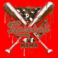 Baseball Mama Camo Baseball Home Plate Ice Cream Drip Mom Santa Hat thumb 1