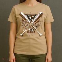 Baseball Mama Camo Baseball Home Plate Ice Cream Drip Mom T-Shirt thumb 4
