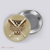 Baseball Mama Camo Baseball Home Plate Ice Cream Drip Mom Button thumb 0