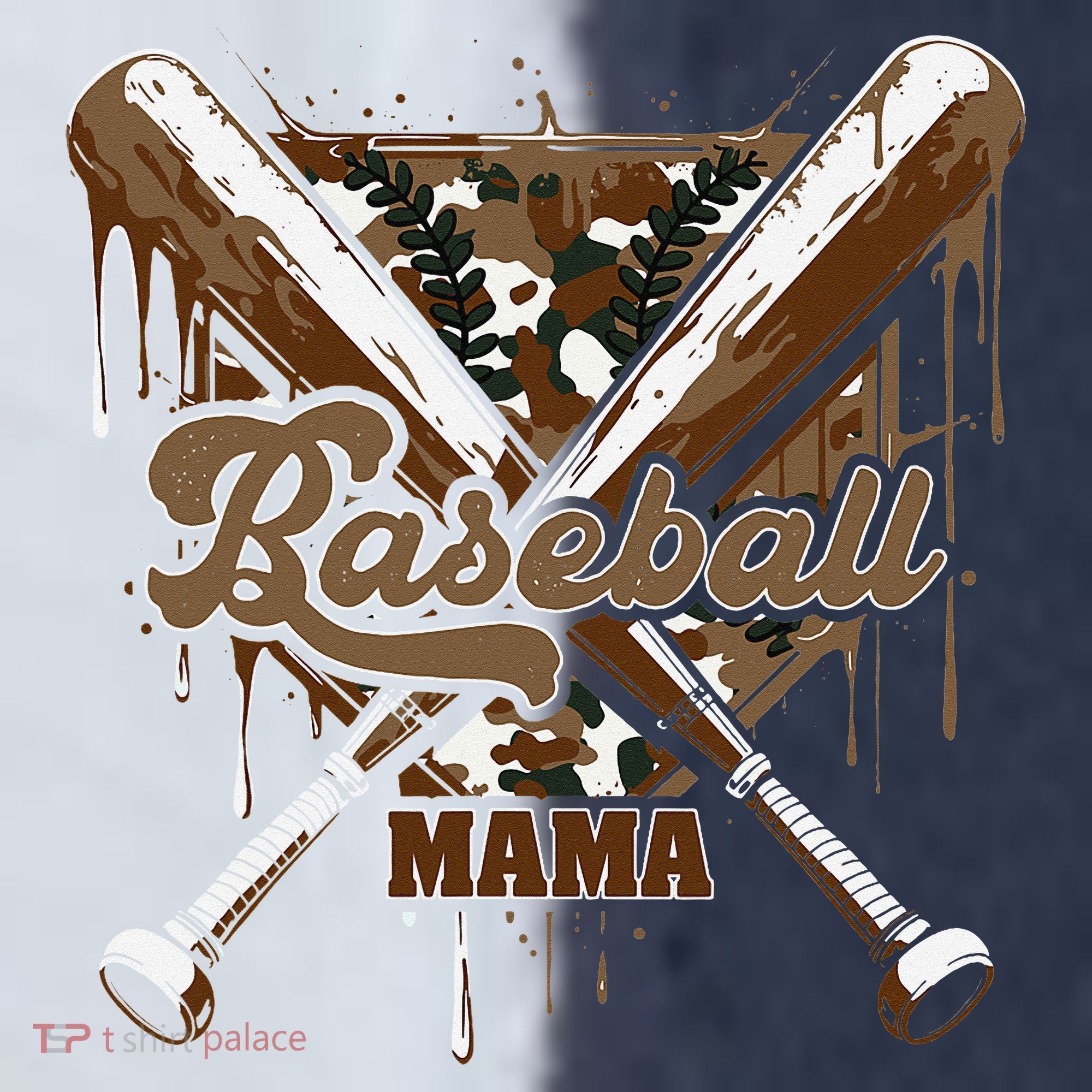 Baseball Mama Camo Baseball Home Plate Ice Cream Drip Mom Sport-Tek Competitor United Soccer Jersey