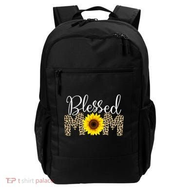 Blessed Mom Cheetah Sunflower Backpack