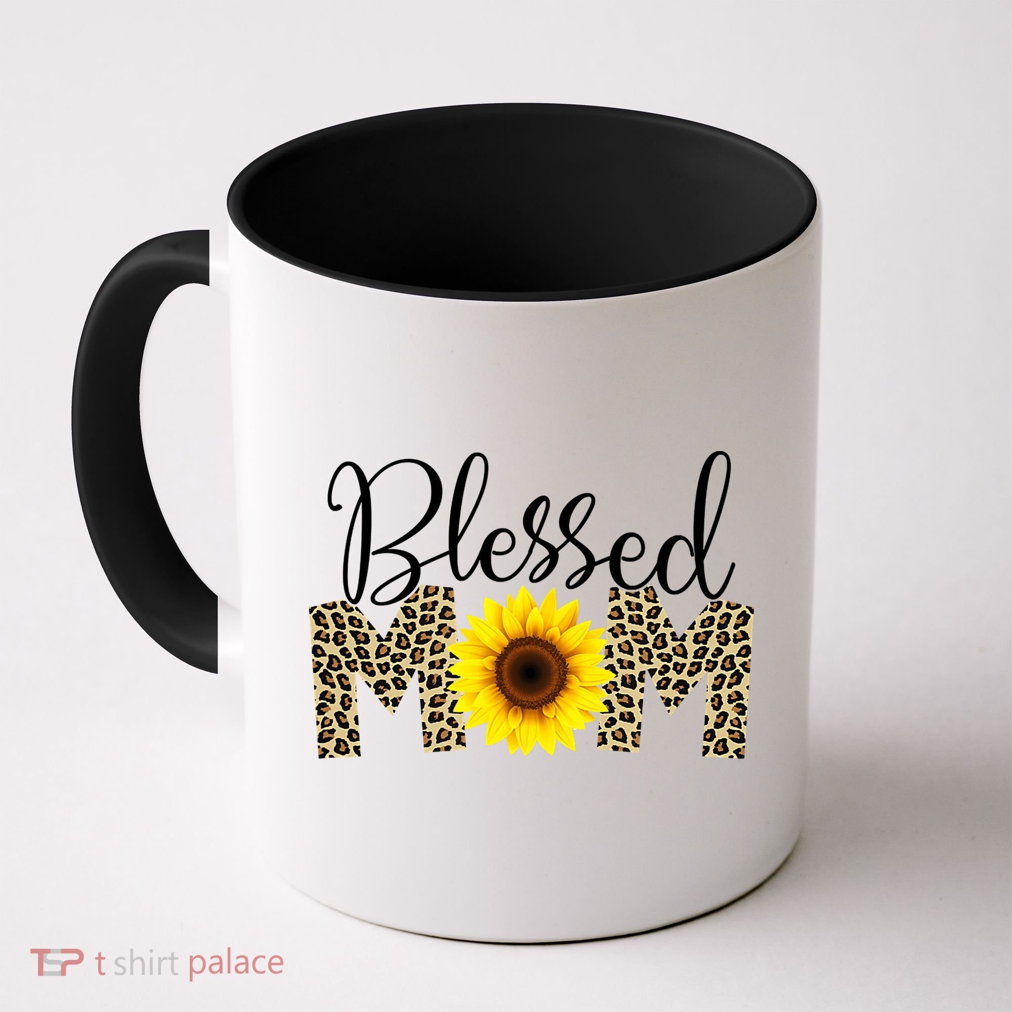 Blessed Mom Cheetah Sunflower Coffee Mug