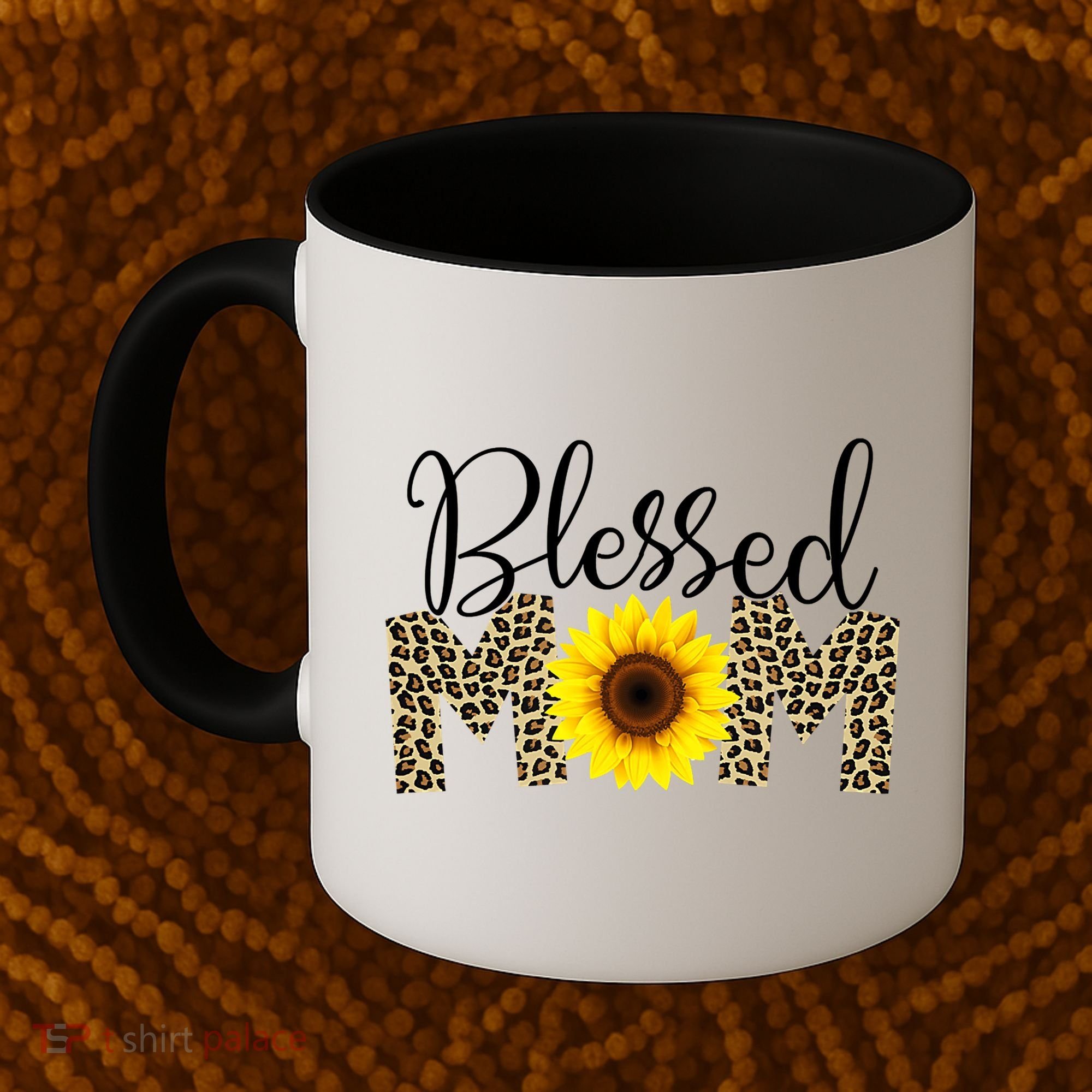 Blessed Mom Cheetah Sunflower Coffee Mug
