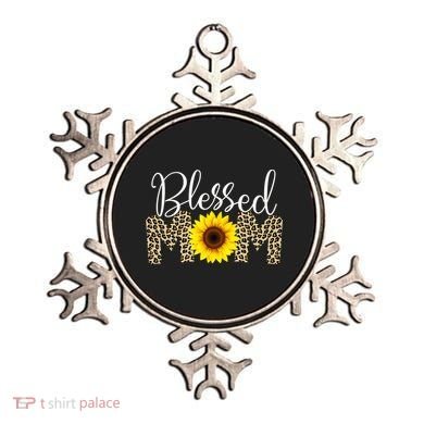 Blessed Mom Cheetah Sunflower Ornament