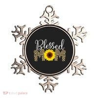 Blessed Mom Cheetah Sunflower Ornament thumb 0