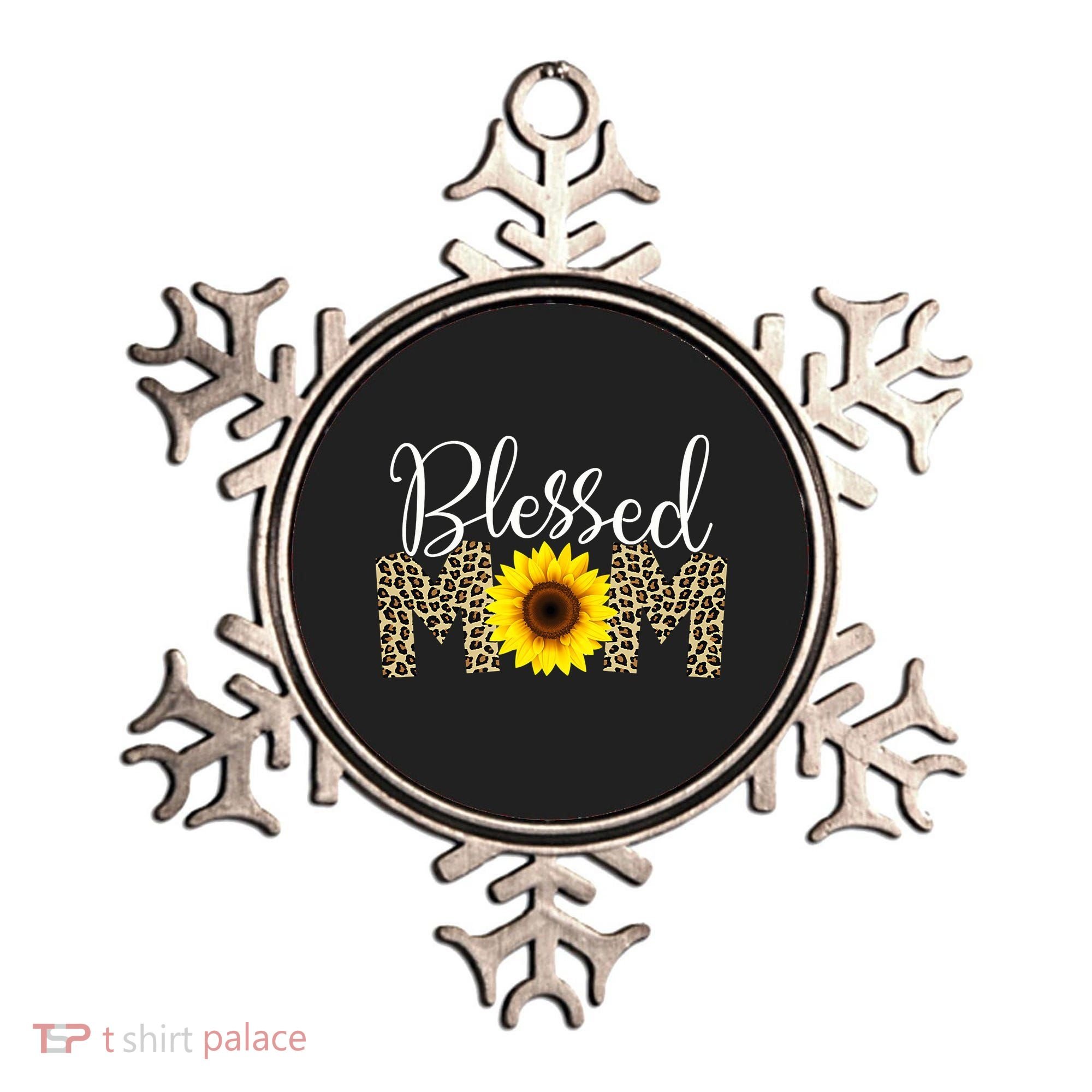 Blessed Mom Cheetah Sunflower Ornament