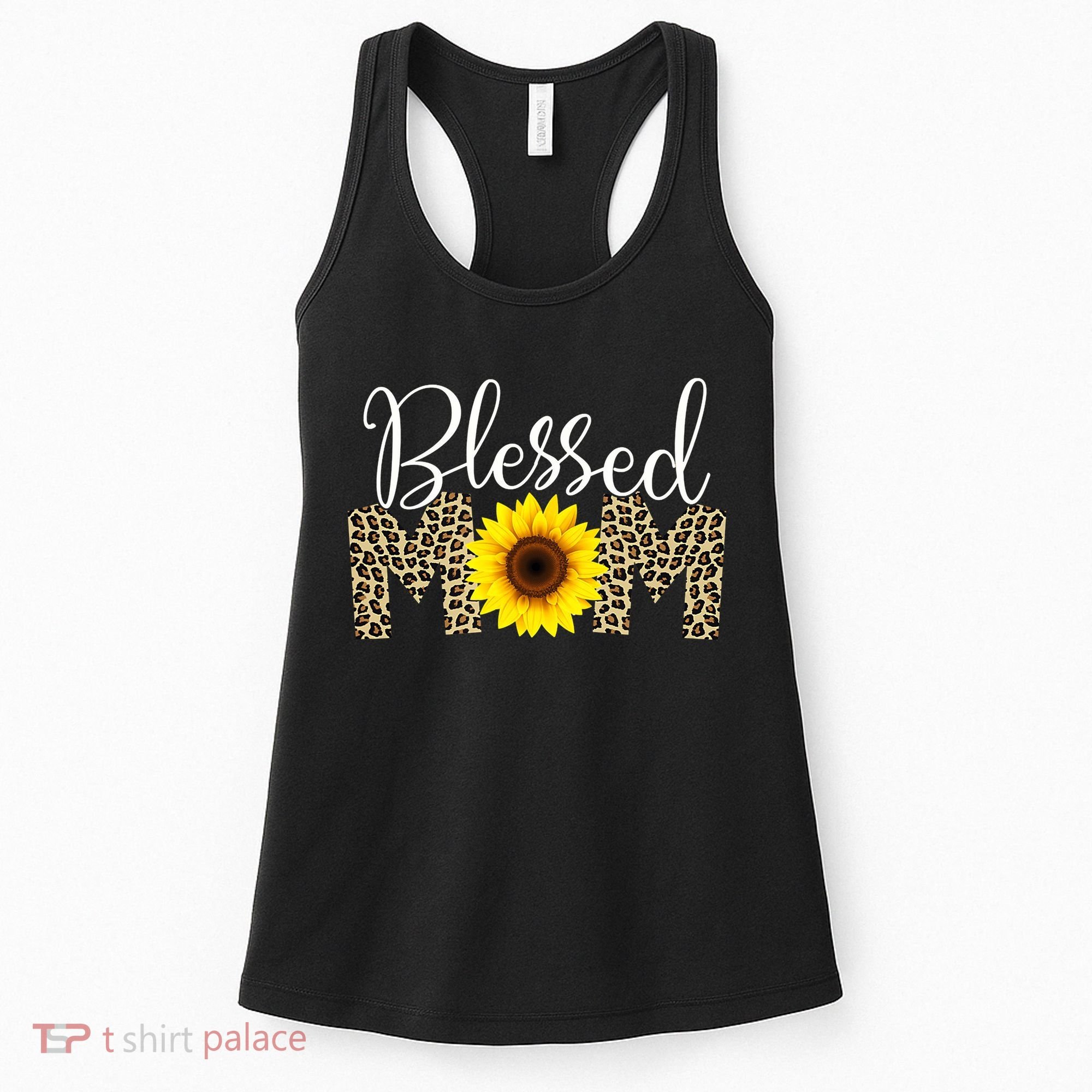 Blessed Mom Cheetah Sunflower Women's Tank Top