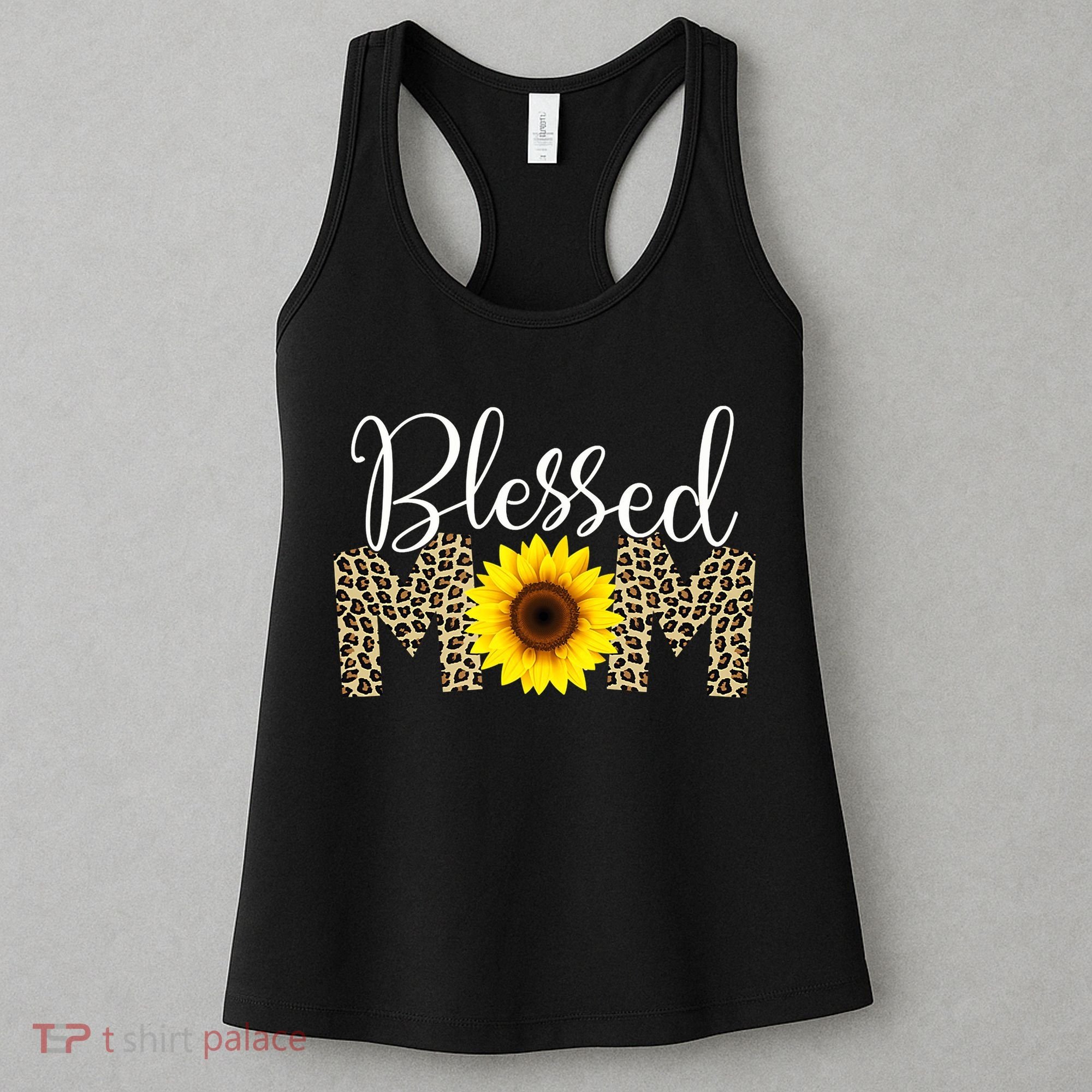Blessed Mom Cheetah Sunflower Women's Tank Top