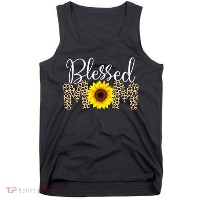 Blessed Mom Cheetah Sunflower Tank Top