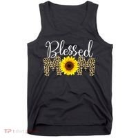 Blessed Mom Cheetah Sunflower Tank Top thumb 0