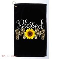 Blessed Mom Cheetah Sunflower Golf Towel thumb 0