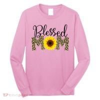 Blessed Mom Cheetah Sunflower Long Sleeve Shirt thumb 0