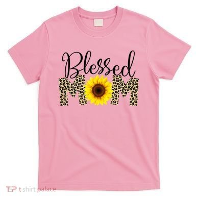 Blessed Mom Cheetah Sunflower T-Shirt