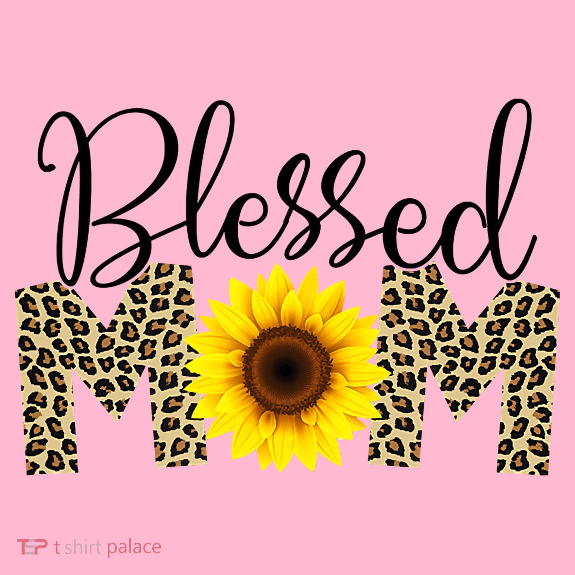 Blessed Mom Cheetah Sunflower Coaster