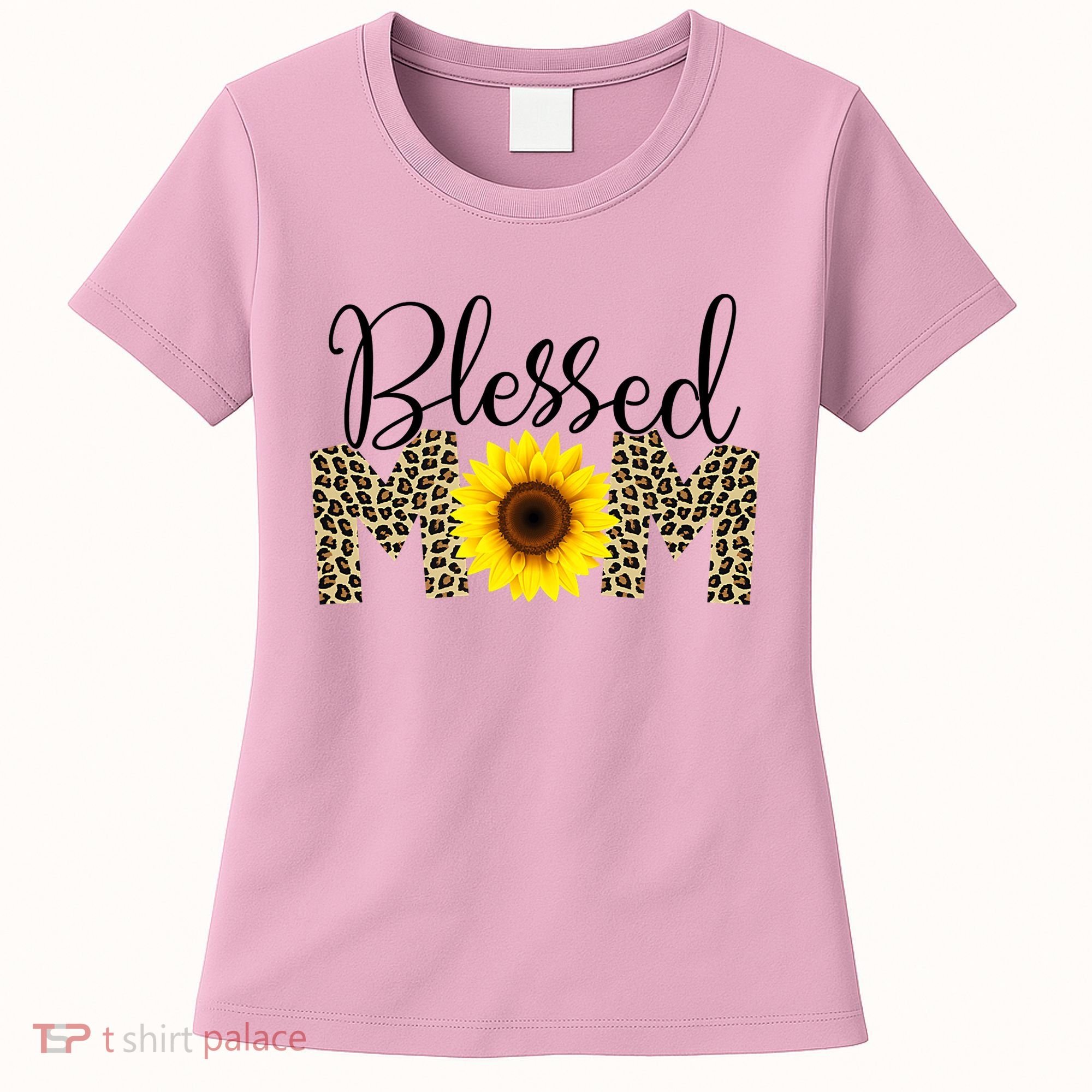 Blessed Mom Cheetah Sunflower Women's T-Shirt