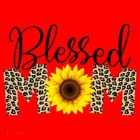 Blessed Mom Cheetah Sunflower Santa Hat thumb 1